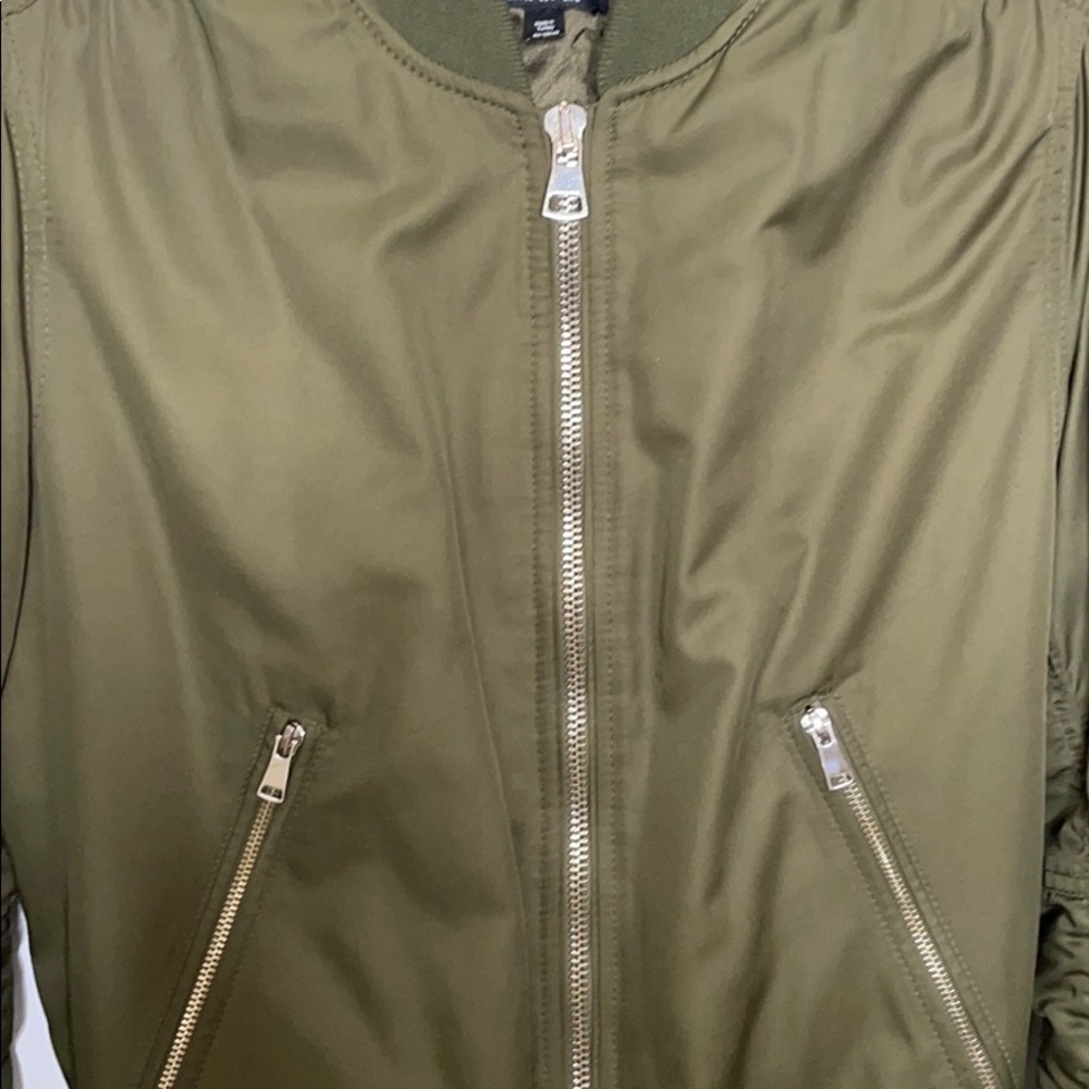 Military Green Bomber Jacket - image 8